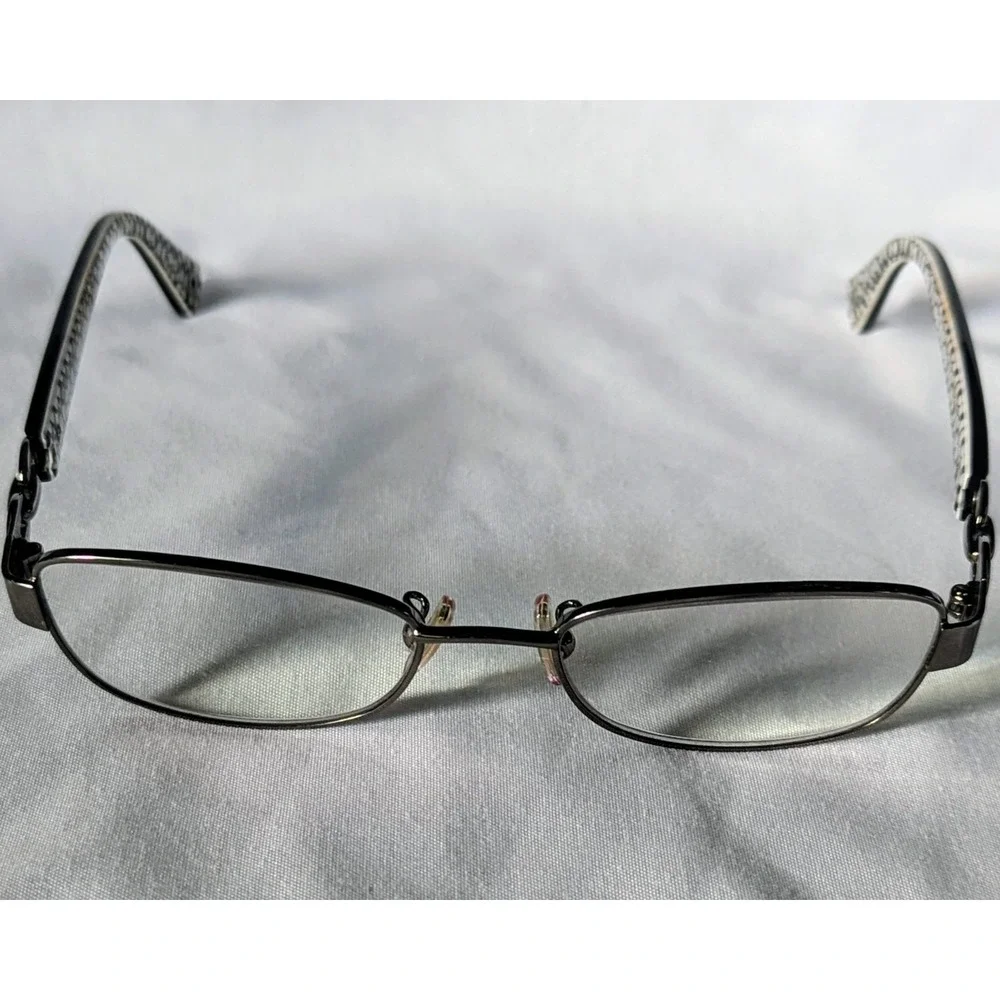 Coach Eyeglasses HC5054 Faina 59-17-135 Slv/Blk/Wht Metal‎ Frames Authentic